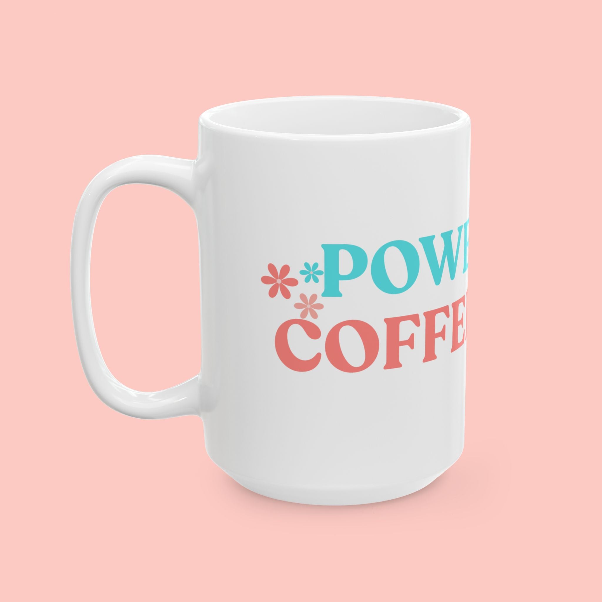 Coffee & Dogs Ceramic Mug — 'Powered by Coffee & Dogs' Colorful 11oz/15oz Gift