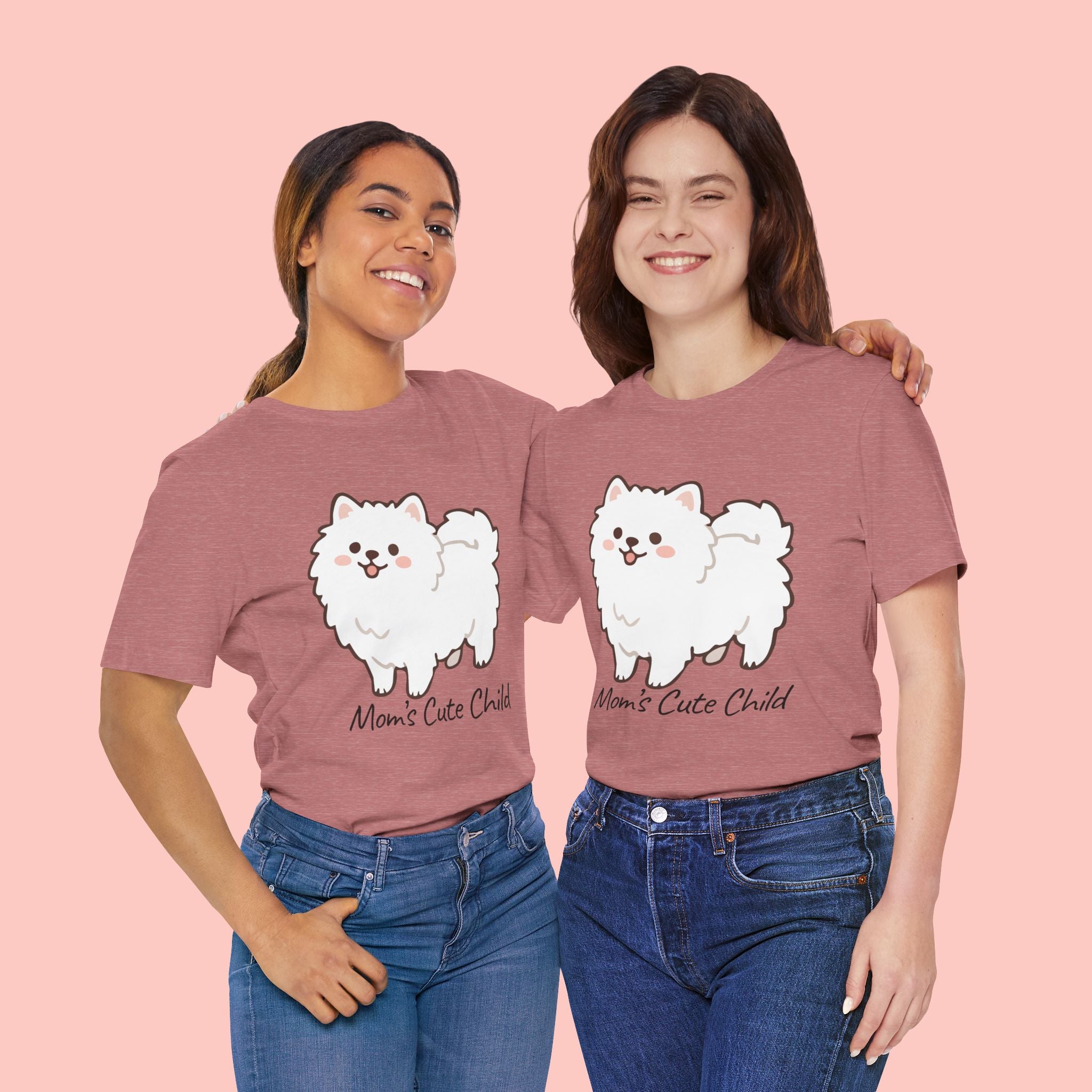 Cute Fluffy Pomeranian Tee — "Mom's Cute Child" Dog T-Shirt
