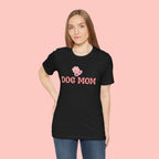 Dog Mom T-Shirt — Pink Paw Graphic Tee for Dog Lovers