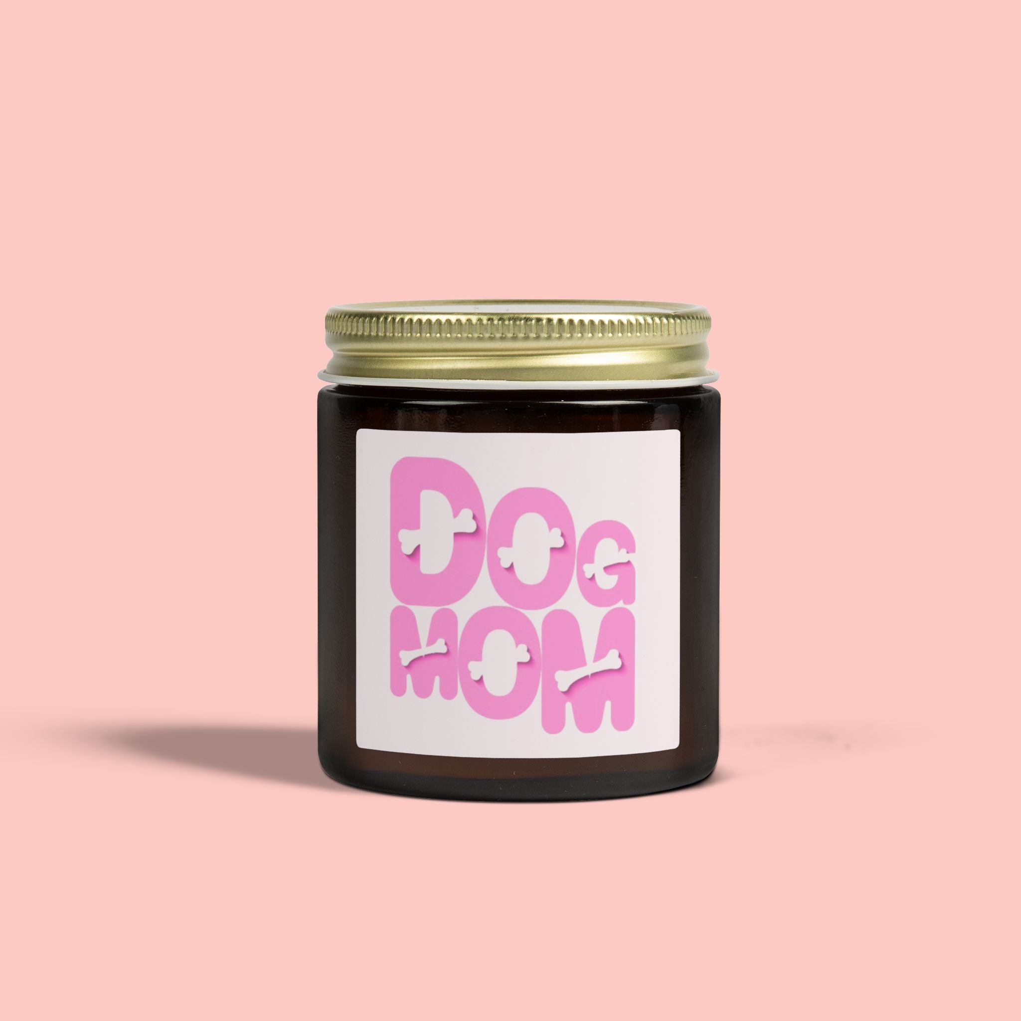 Dog Mom Scented Candle (Coconut Apricot Wax) — 4oz/9oz Gift for Pet Lovers