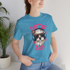 Cute Dog Tee — Headphones Puppy Graphic T-Shirt