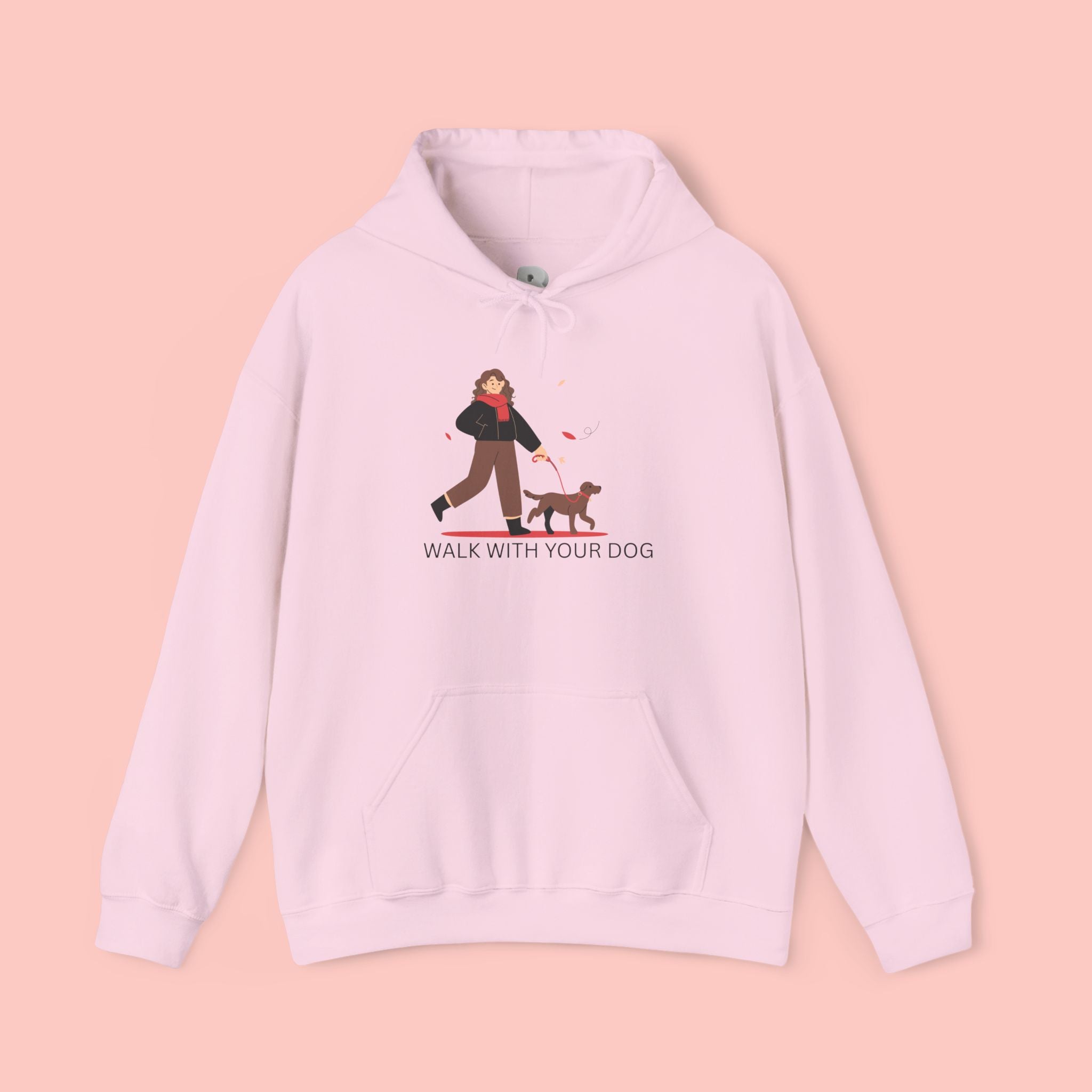 Dog Walk Hoodie — "Walk With Your Dog" Cozy Pet Lover Sweatshirt