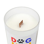 Dog Mom Frosted Glass Candle – 11oz Scented Candle (I Love My Dog)