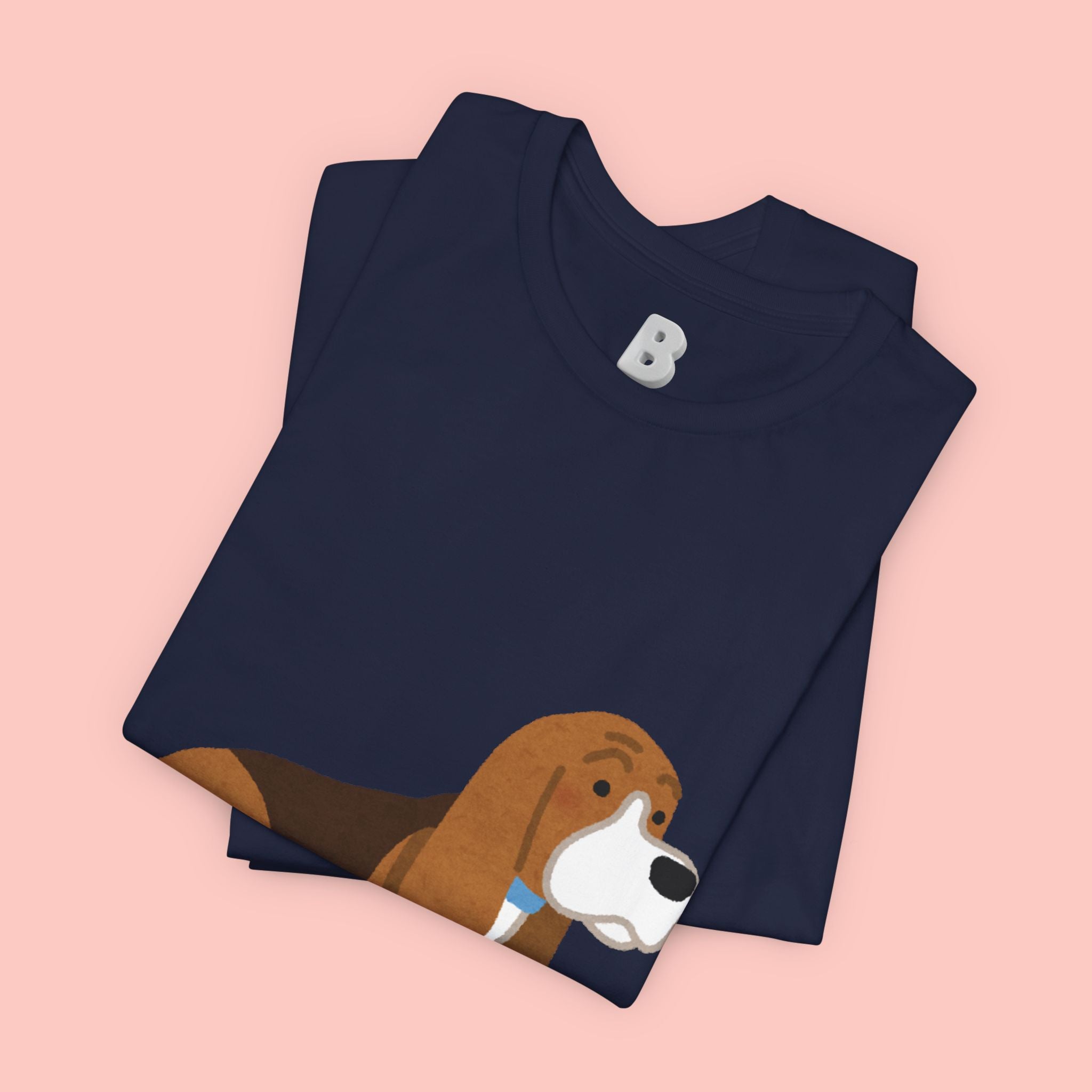 Dog Mom T‑Shirt — Cute Basset Hound I Love My Dog Mom Tee