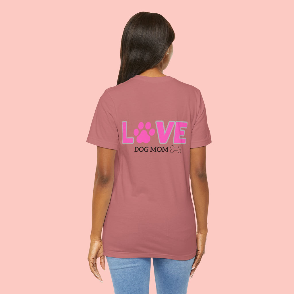Dog Mom Love T-Shirt — "LOVE" Paw Graphic Tee