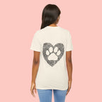 T-Shirt — Heart Pawprint Fingerprint Design (Pet Lover Gift)