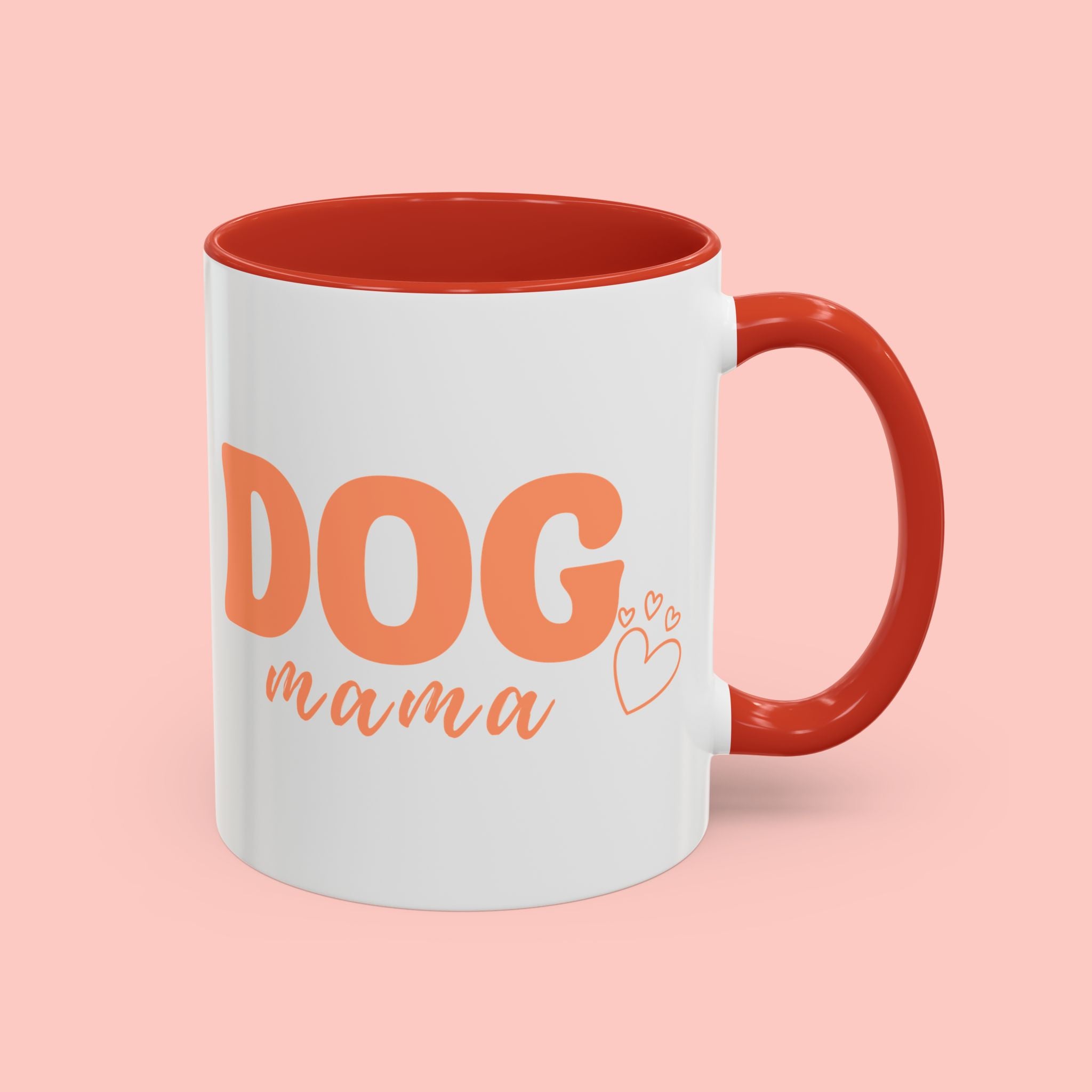 Dog Mama Coffee Mug — Cute Heart Accent Ceramic Mug (11/15 oz)