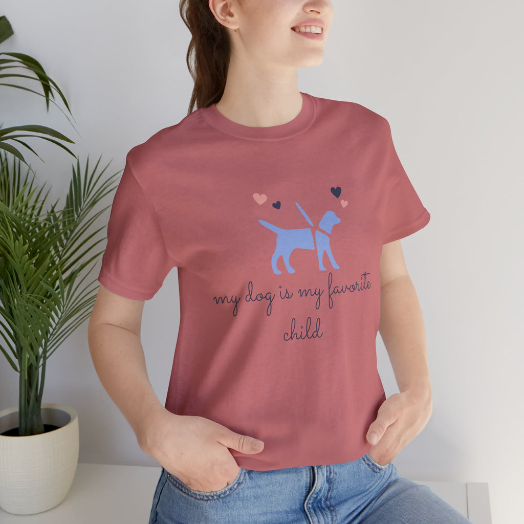 Dog Lover T‑Shirt — "My Dog Is My Favorite Child" Cute Puppy Graphic Tee