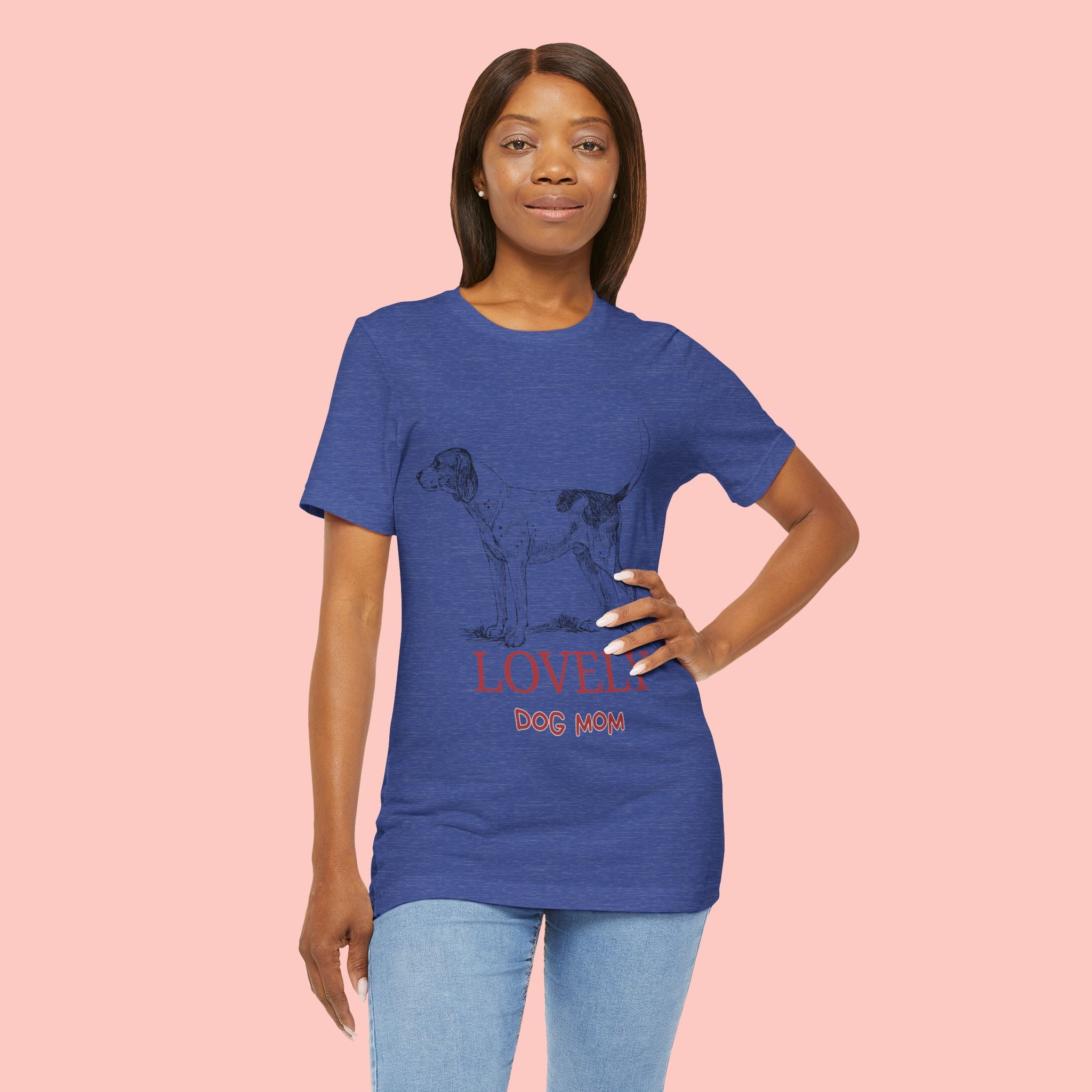 Lovely Dog Mom T-Shirt — Vintage Sketch Dog Graphic Tee