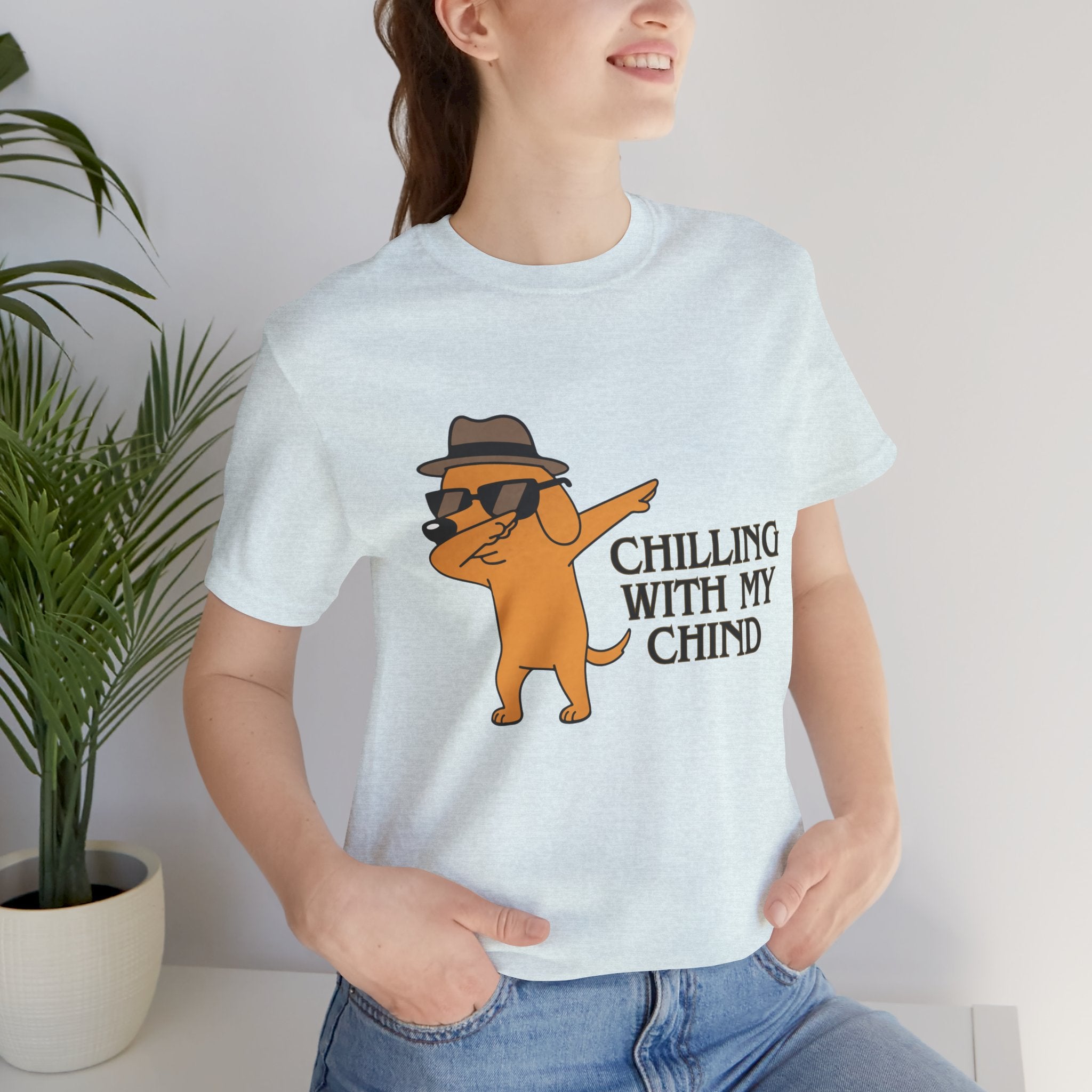 Chilling With My Chind T-Shirt — Funny Dabbing Cat Graphic Tee