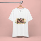 Dog Mom Forever T‑Shirt — Floral Paw Print Tee for Pet Lovers