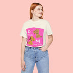 Dog Mom T-Shirt — Cute Pink "D for Dog, M for Mom" Graphic Tee