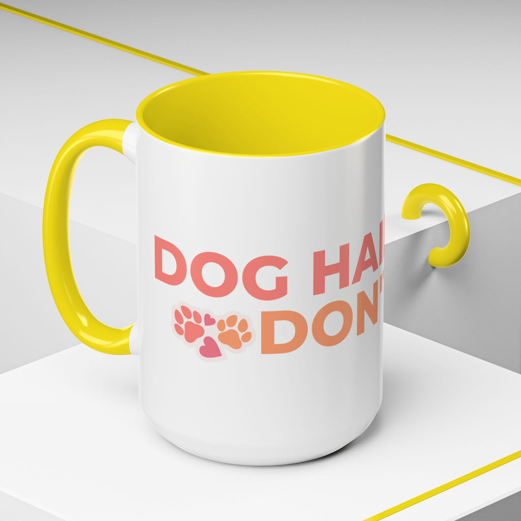 Accent Coffee Mug - "Growing Hair I Don't Care" Floral Script Coffee Mug