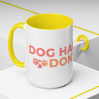 Accent Coffee Mug - "Growing Hair I Don't Care" Floral Script Coffee Mug