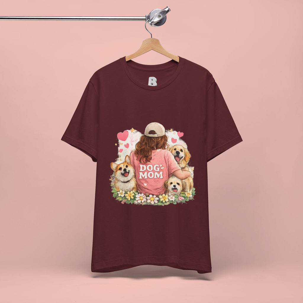 Dog Mom T-Shirt - Cute Woman with Dogs Graphic Tee