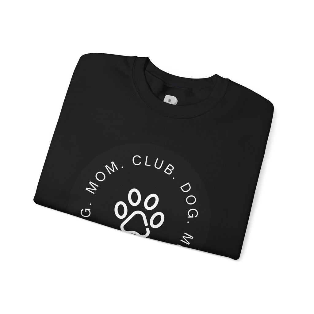 Dog Mom Club Crewneck Sweatshirt — Paw Print Graphic Pullover for Pet Moms