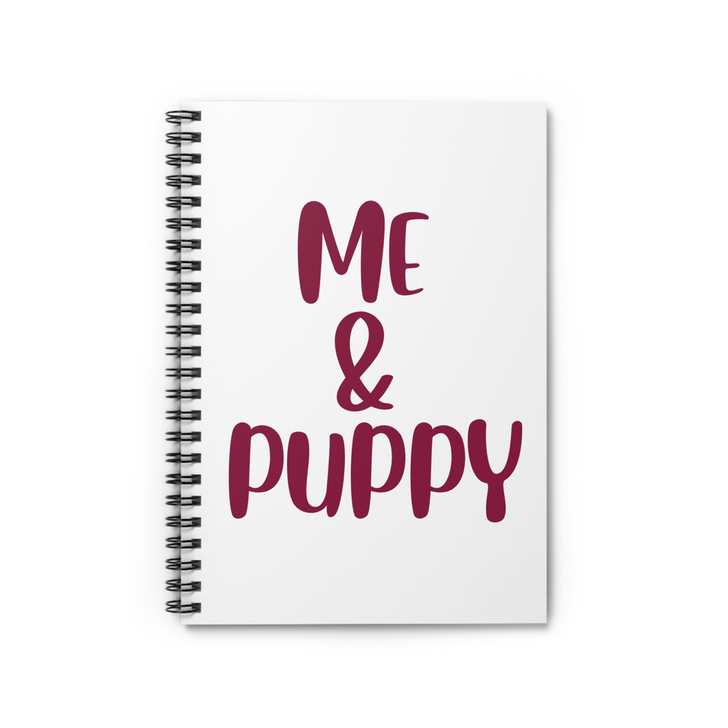 Me & Puppy Spiral Notebook — Cute Dog Lover Ruled Journal