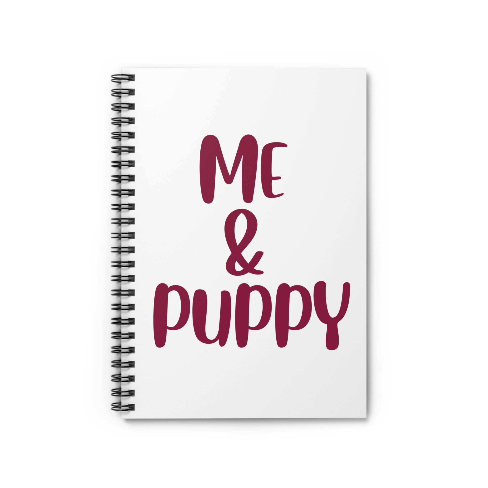 Me & Puppy Spiral Notebook — Cute Dog Lover Ruled Journal