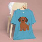 Dachshund Puppy Graphic T-Shirt — Cute Brown Dog Tee