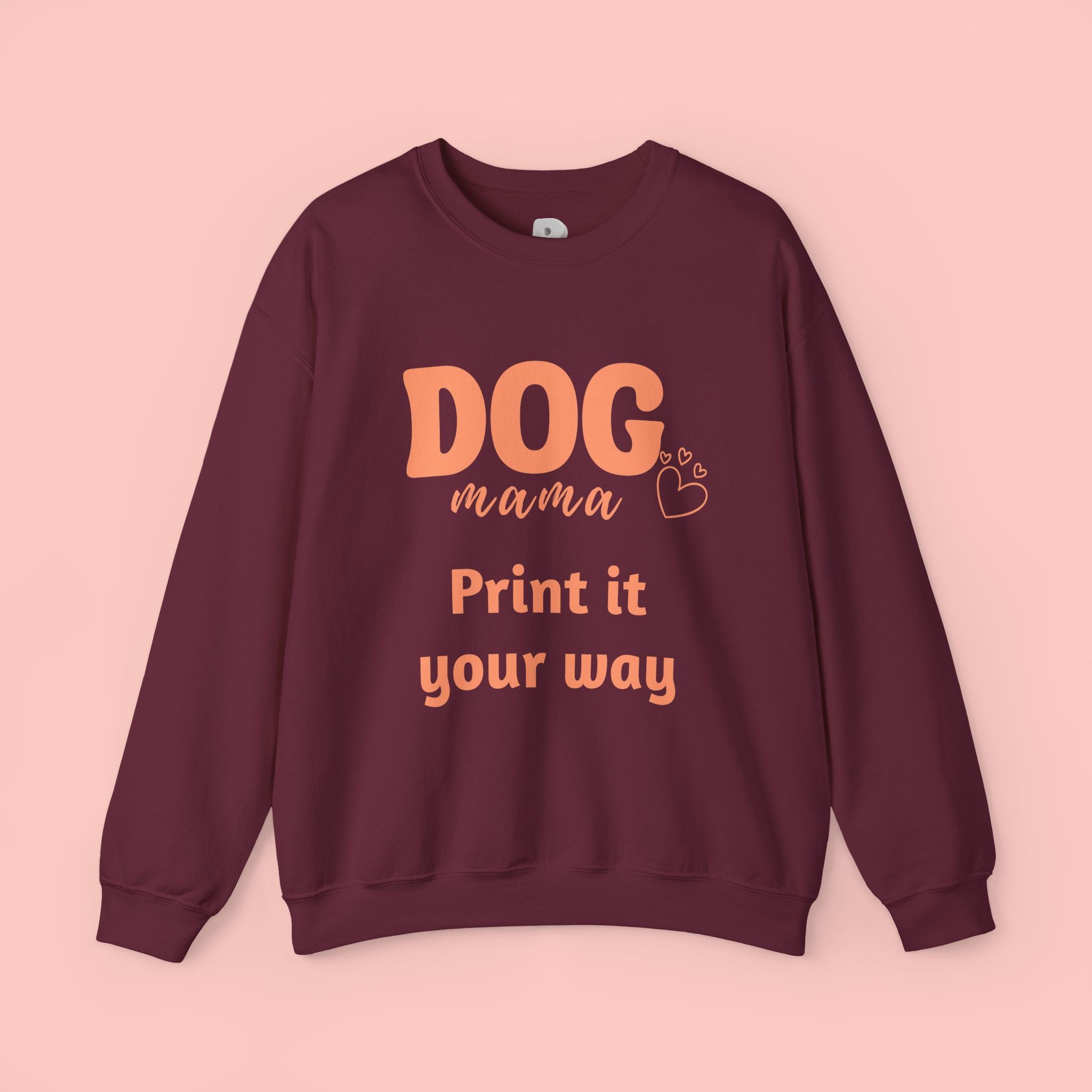 Dog Mama Crewneck Sweatshirt — Customizable “Dog Mama” Graphic