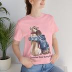 Cuddles Over Everything Tee — Boy Hugging Dog Animal Lover T-Shirt