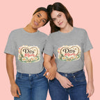 Dog Mom T-Shirt – Floral Paw Heart Graphic Tee