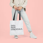 Dog Mom Essentials Canvas Tote — Funny Dog Mom Gift Tote Bag