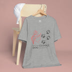 Dog Cuddle Tee – "Would Rather Cuddle My Dog" Paw Print Floral T-Shirt