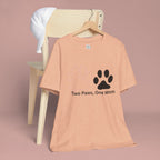 Two Paws, One Mom T-Shirt – Cute Dog Mom Paw Print Tee