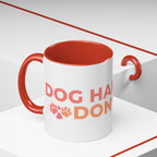 Accent Coffee Mug - "Growing Hair I Don't Care" Floral Script Coffee Mug