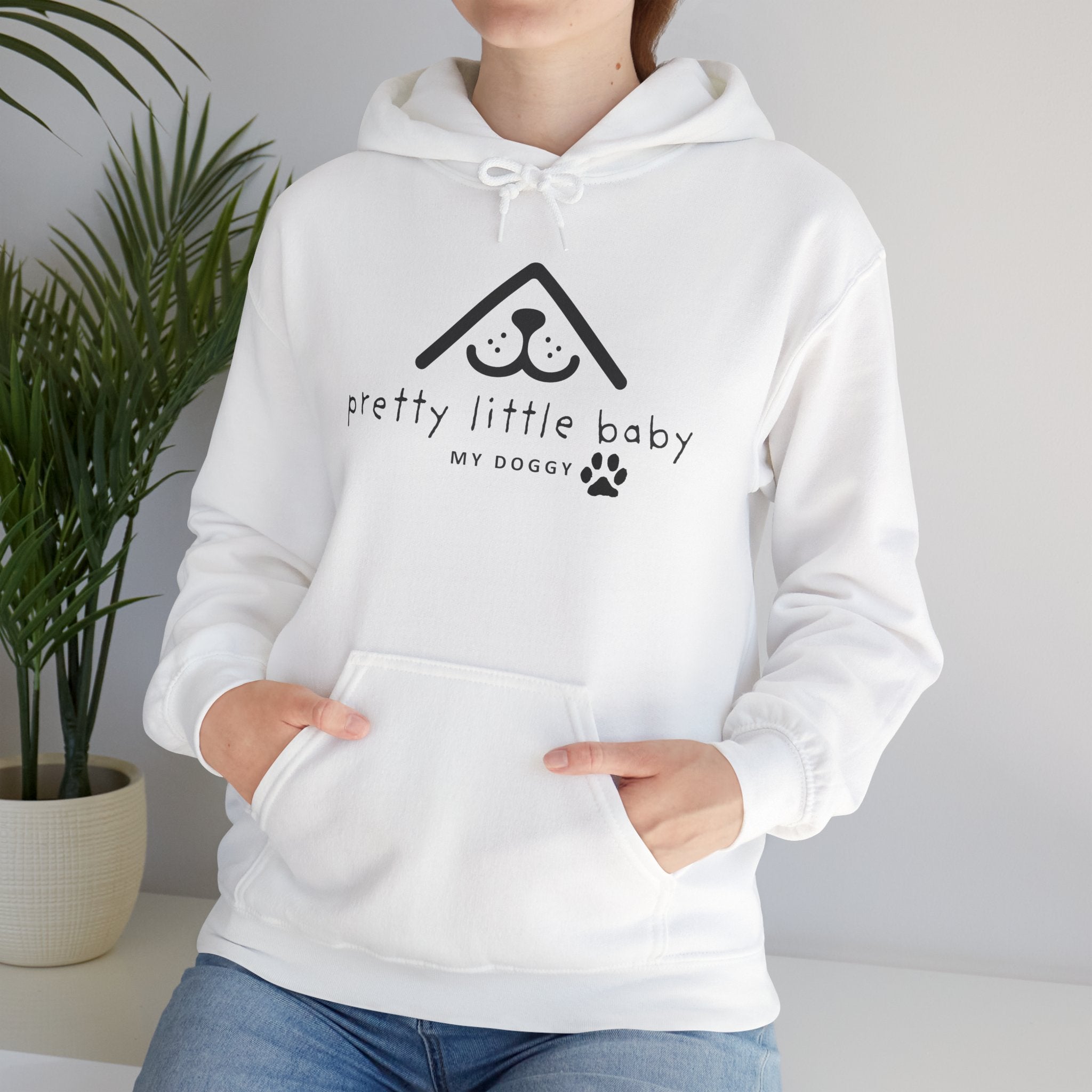Pretty Little Baby Dog Hoodie – Cute Minimalist Paw Print Sweatshirt