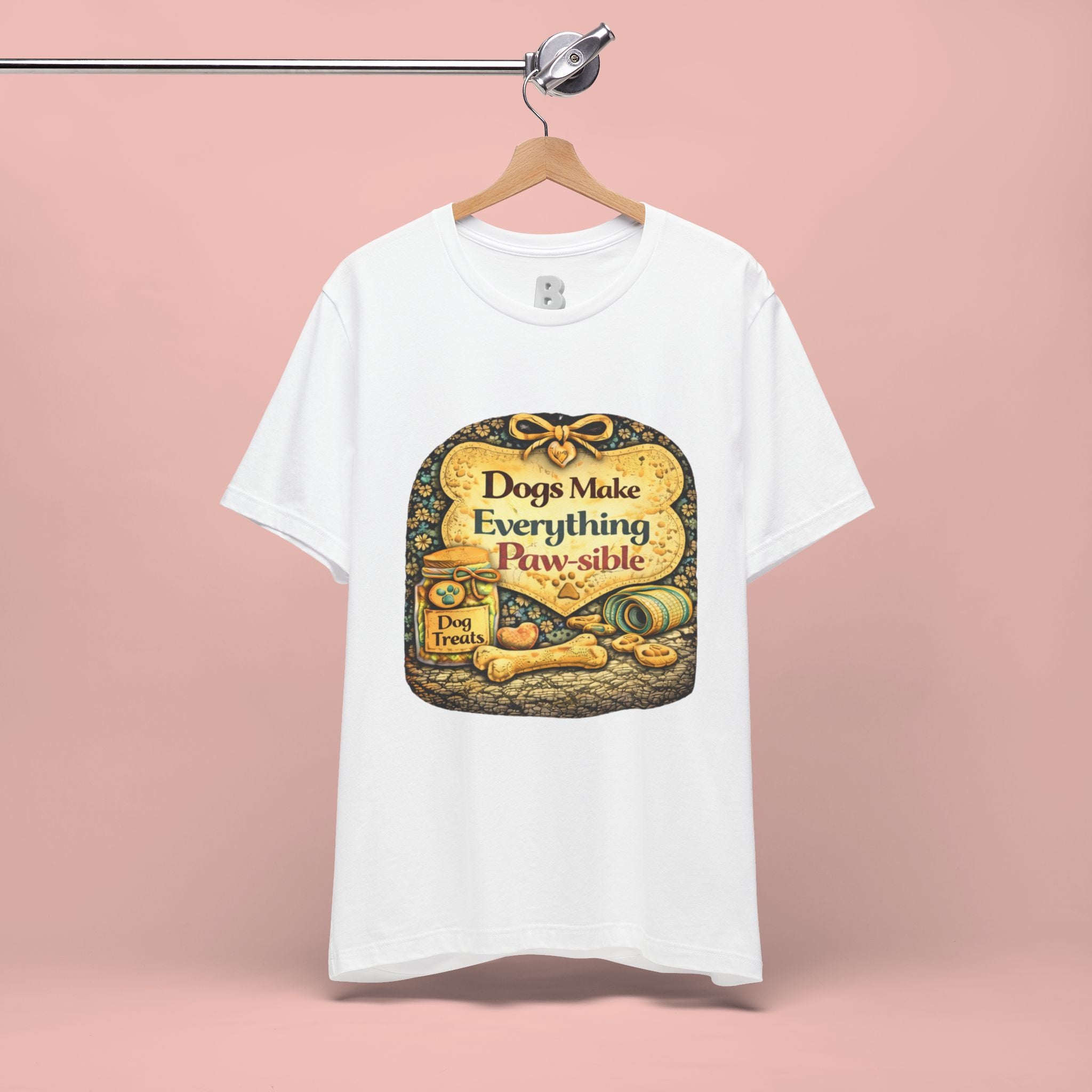 Dog Lover T‑Shirt – "Dogs Make Everything Paw‑sible" Vintage Pet Rescue Tee
