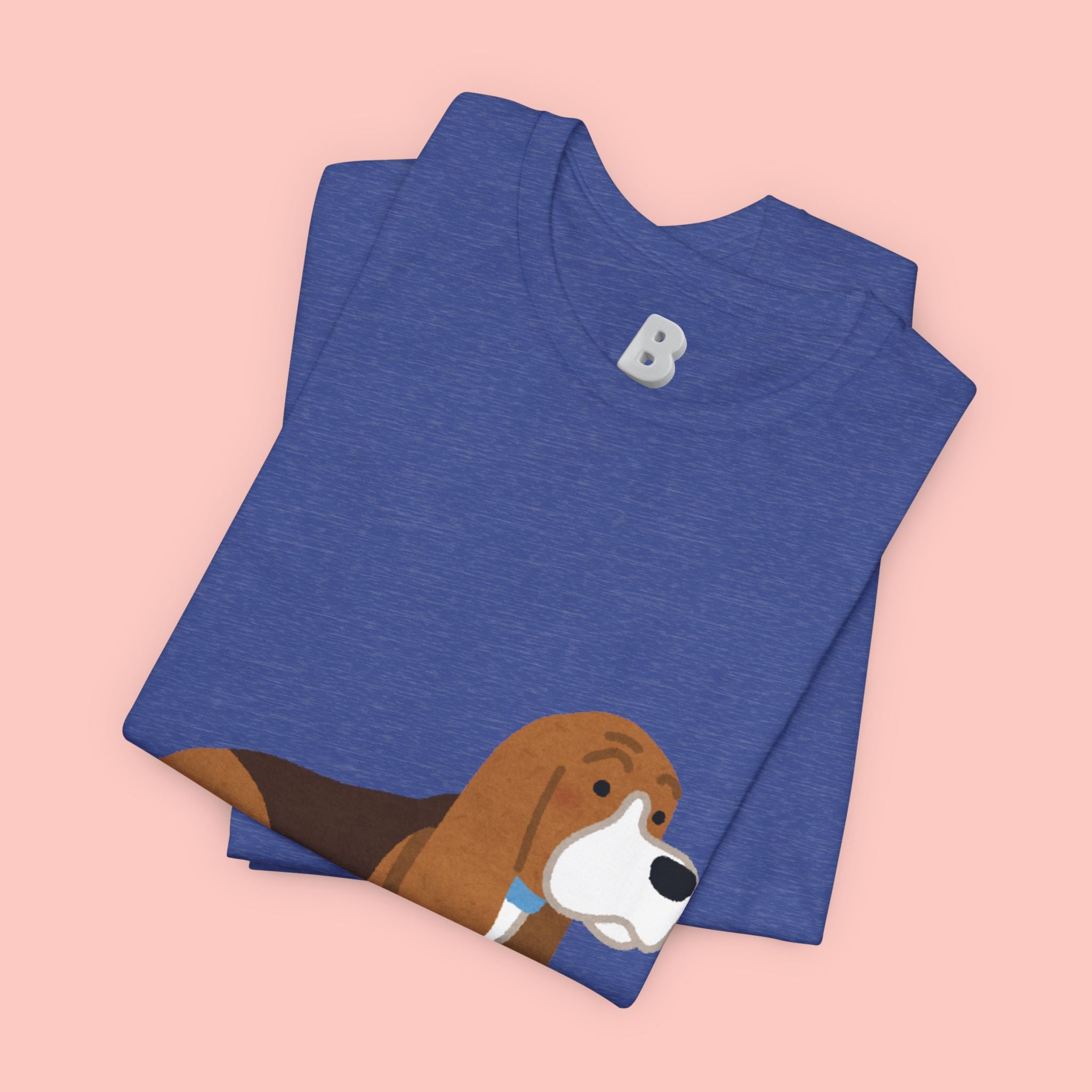 Dog Mom T‑Shirt — Cute Basset Hound I Love My Dog Mom Tee