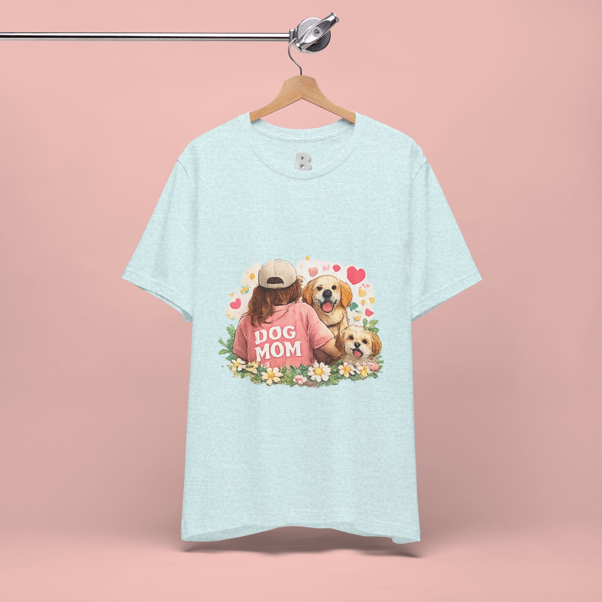 Dog Mom T-Shirt — Cute Floral Puppy Tee for Dog Lovers