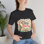 Dog Mom T-Shirt – Floral Paw Heart Graphic Tee