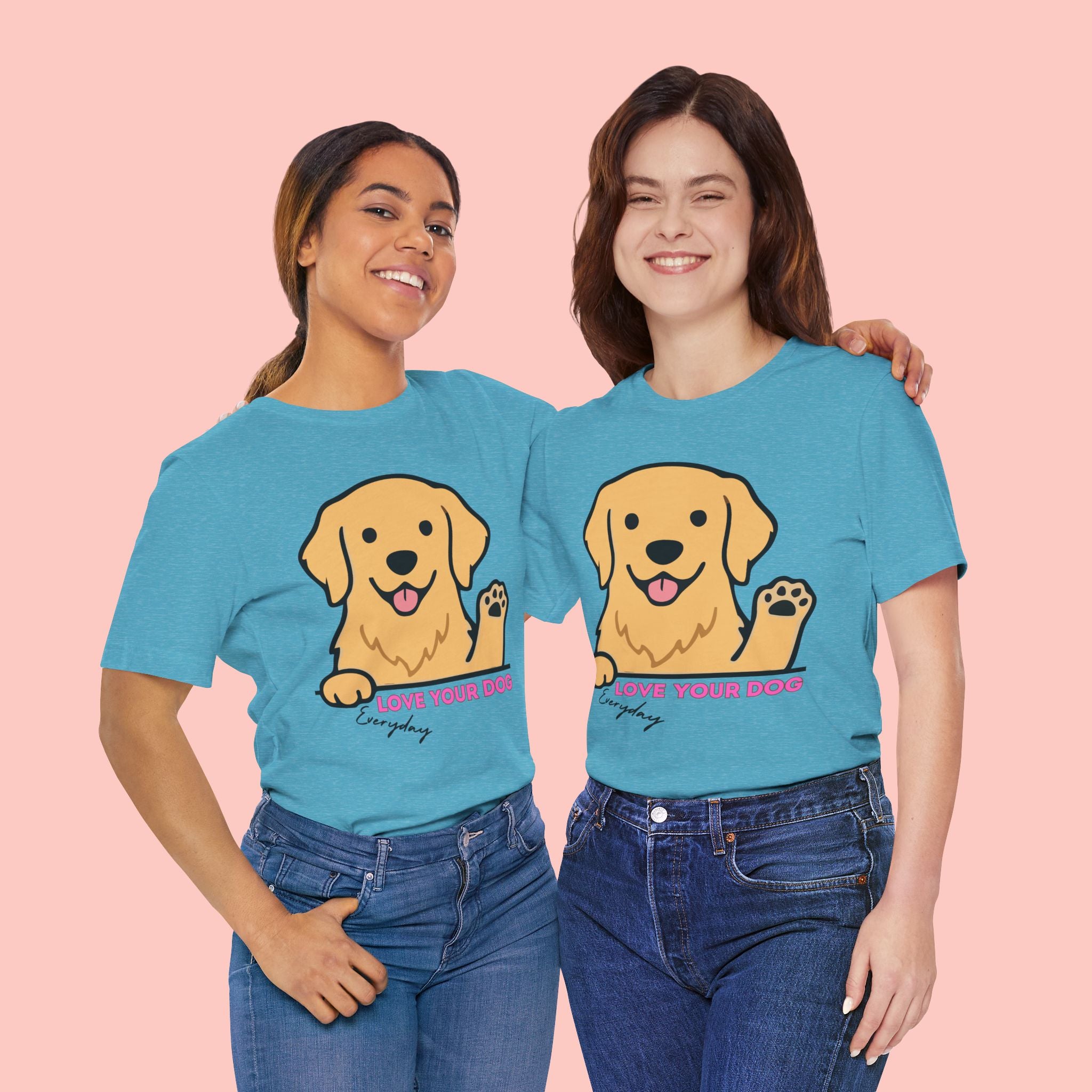 Love Your Dog Tee — Cute Golden Retriever Graphic T-Shirt