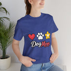 Dog Mom T-Shirt – Heart, Paw & Flower Graphic Tee