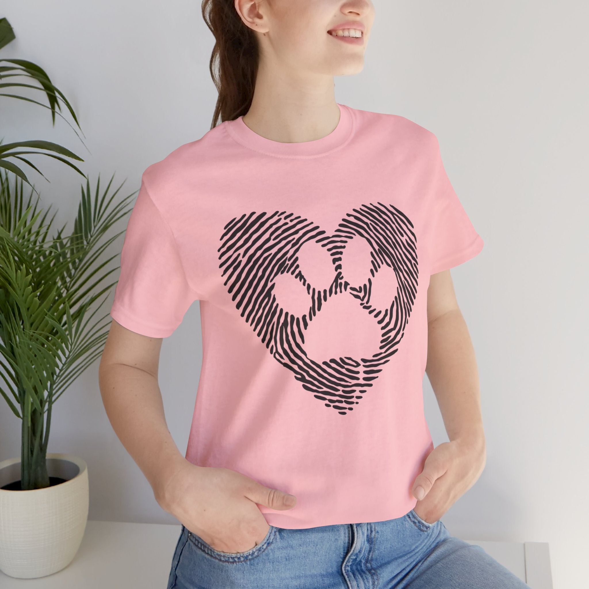 Fingerprint Heart Paw T-Shirt — Dog Paw Love Tee