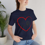 Dog Mom Heart Paw T‑Shirt