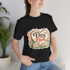 Dog Mom T-Shirt – Floral Heart Paw Design