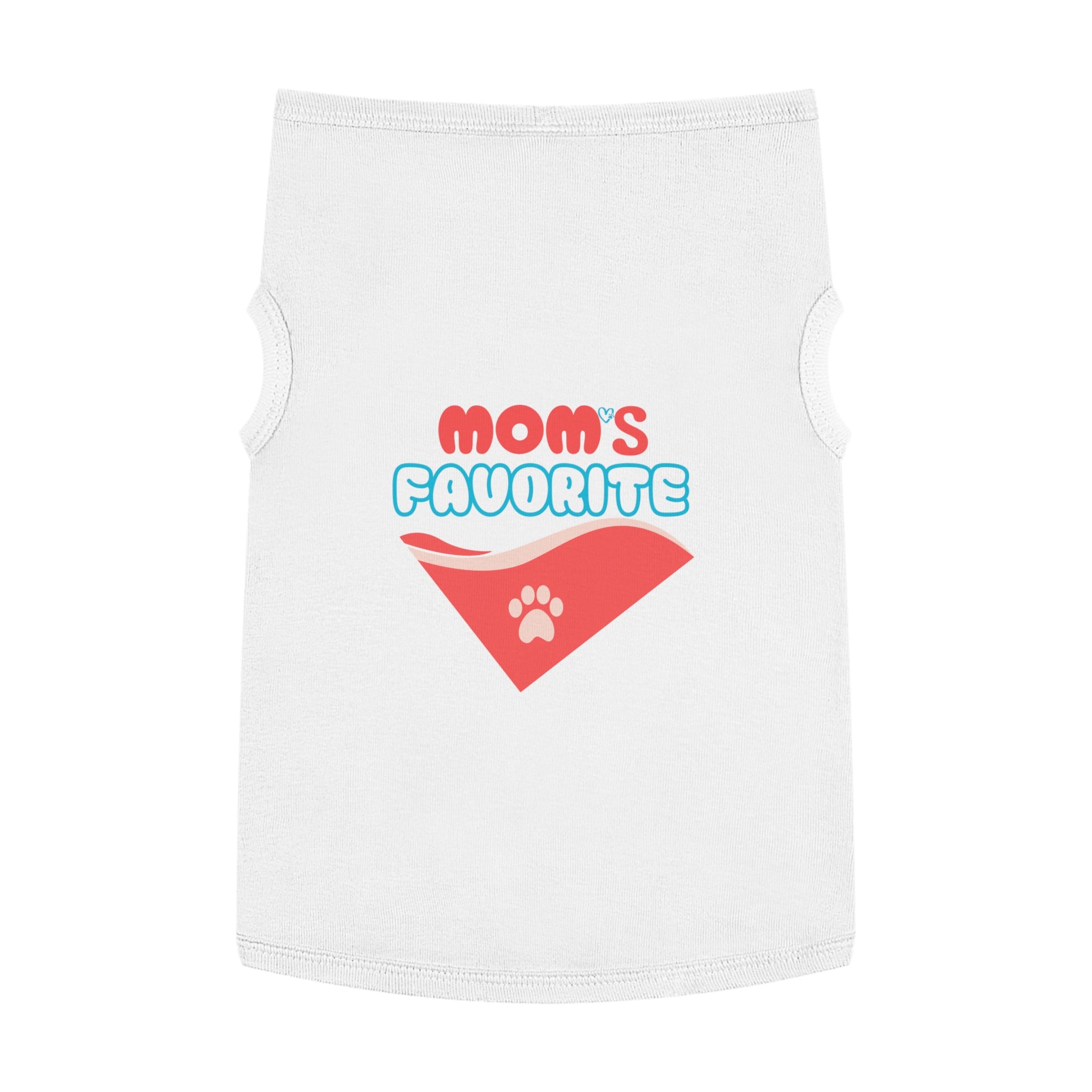Mom's Favorite Pet Tank Top – Cute Paw Print Bandana Design for Dogs & Cats