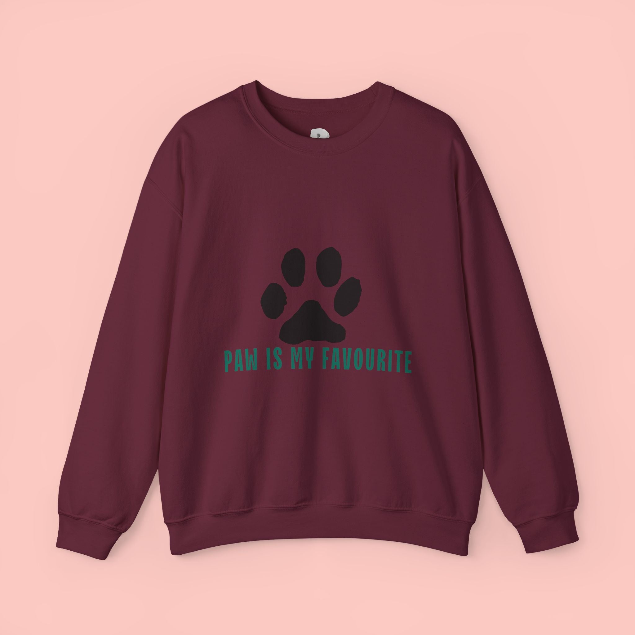 Paw Is My Favourite Sweatshirt – Cute Paw Print Crewneck for Dog & Cat Lovers