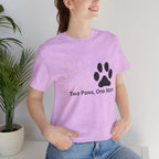 Two Paws, One Mom T-Shirt – Cute Dog Mom Paw Print Tee