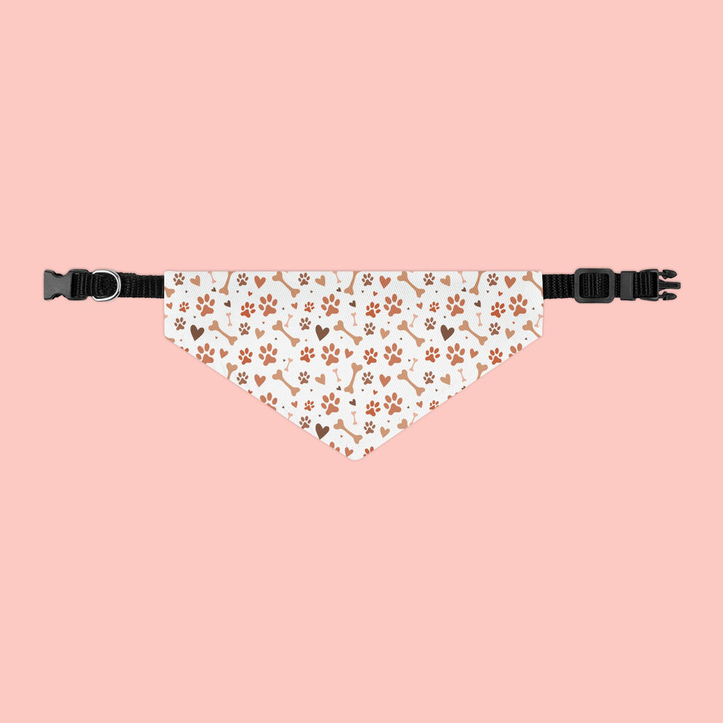 Floral Paw Print Pet Bandana Collar — Cute Spring Dog & Cat Accessory