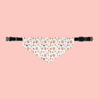Floral Paw Print Pet Bandana Collar — Cute Spring Dog & Cat Accessory