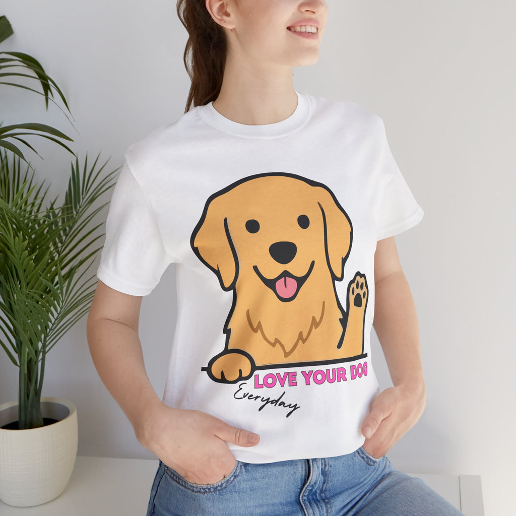 Love Your Dog Tee — Cute Golden Retriever Graphic T-Shirt