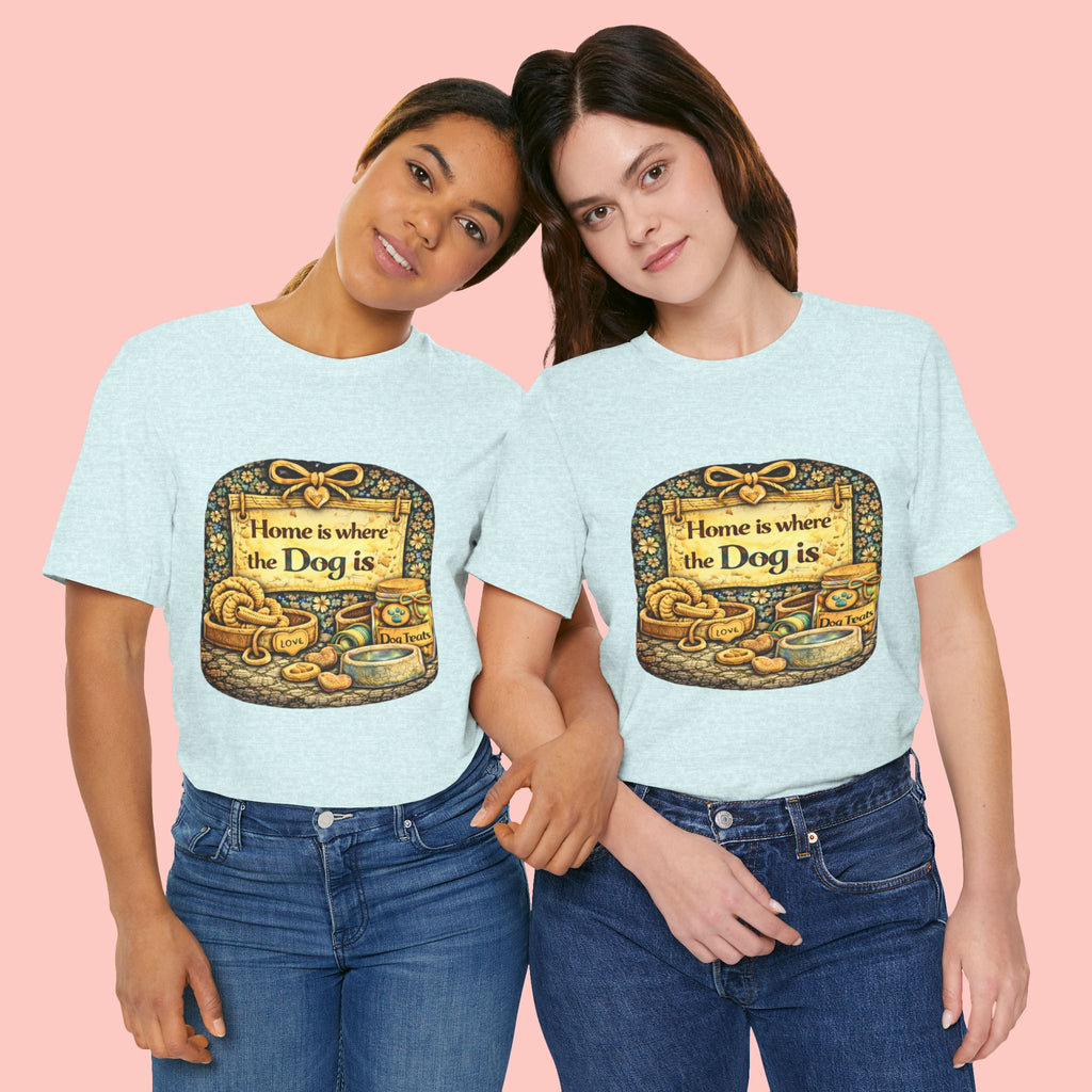 Home Is Where the Dog Is T-Shirt — Cozy Vintage Dog Lover Tee