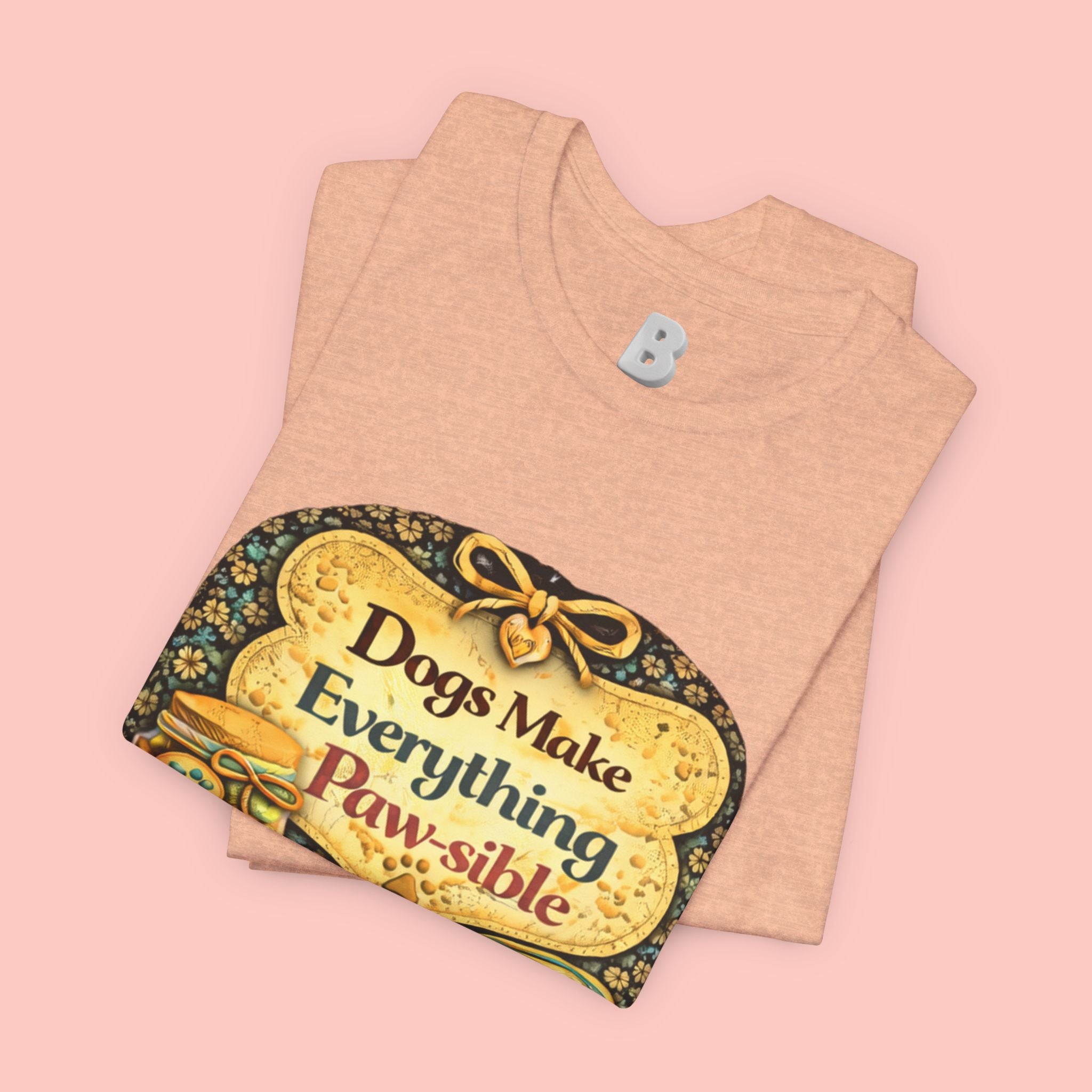 Dog Lover T‑Shirt – "Dogs Make Everything Paw‑sible" Vintage Pet Rescue Tee