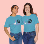 Dog Pawprint T-Shirt — "Pawprints Everywhere I Go" Cute Pet Lover Tee