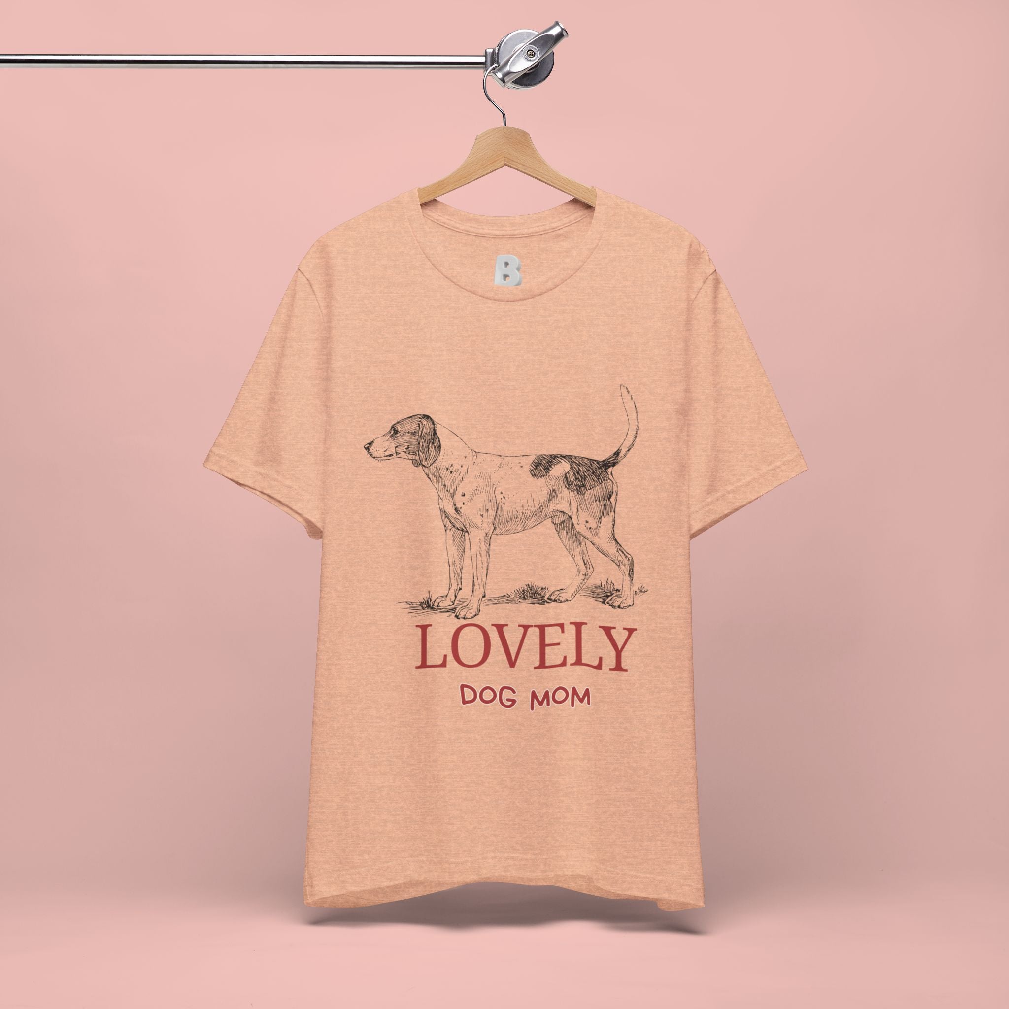 Lovely Dog Mom T-Shirt — Vintage Sketch Dog Graphic Tee